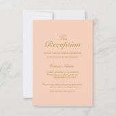 Carte d'Enclosure de Réception de Mariage Élégante (Devant)