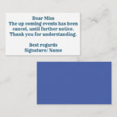 CARTE D'ENCOMBREMENT DES FAIRE-PART DE DIPLÔME (Devant / Derrière)