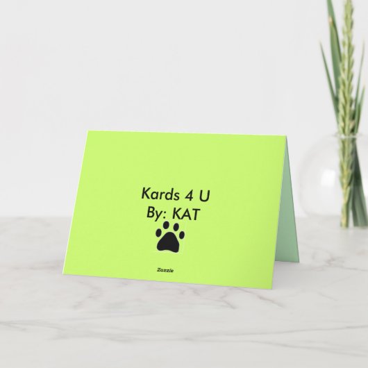 Carte d'encouragement (Dos)