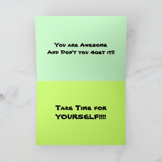 Carte d'encouragement (Intérieur)