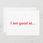 Carte d'encouragement (Devant / Derrière)