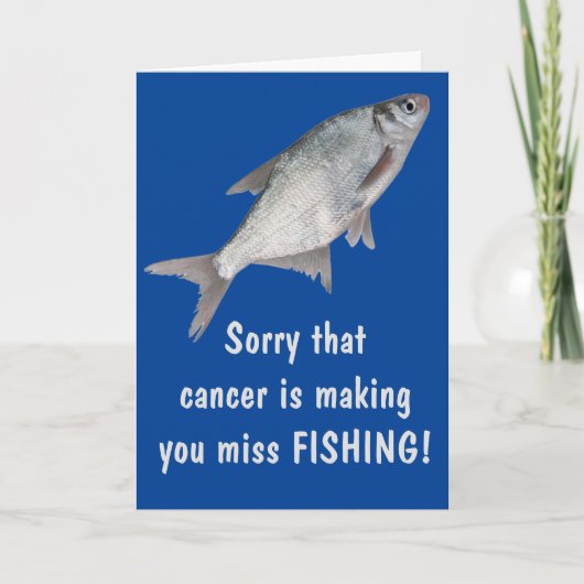 Carte d'encouragement à la pêche contre le cancer (Devant)