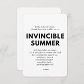 Carte d'encouragement aux aidants naturels - Été i (Devant / Derrière)