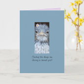 carte d'encouragement aux oiseaux doux (Fleur jaune)