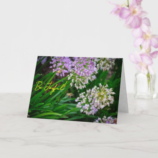 Carte d'encouragement Bee Joyful (Orchidée)