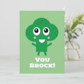Carte d'encouragement Broccoli Happy (Debout devant)