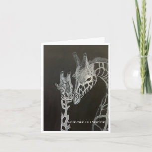 Carte d'encouragement de girafe