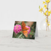 Carte d'encouragement de papillon (Fleur jaune)