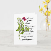 CARTE D'ENCOURAGEMENT DE PETITES BÉNÉFICES (Fleur jaune)