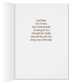 Carte d'encouragement des mains de prière (Intérieur (Droit))