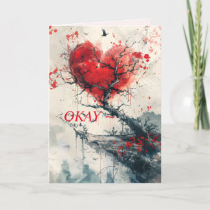 CARTE D'ENCOURAGEMENT DU COEUR BRISÉE