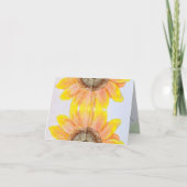 Carte d'encouragement du tournesol à l'aquarelle (Devant)