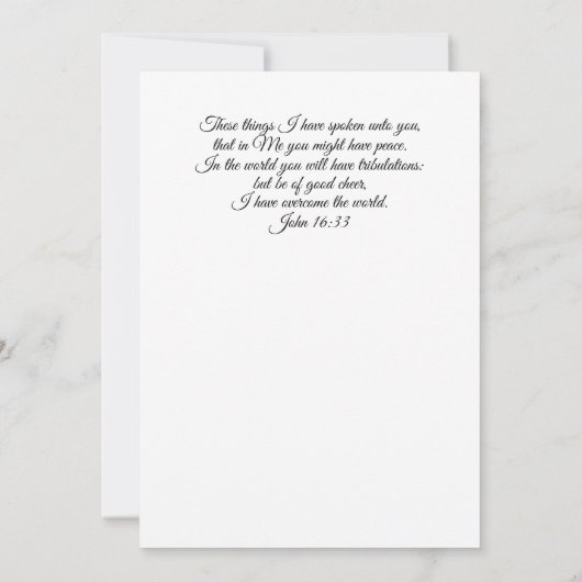 Carte d'encouragement et de foi (Dos)