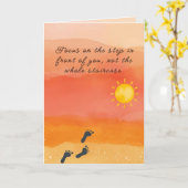 Carte d'encouragement et de soutien (Fleur jaune)