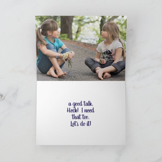 CARTE D'ENCOURAGEMENT FILLE-FILLE (Intérieur)