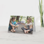 CARTE D'ENCOURAGEMENT FILLE-FILLE (Devant)