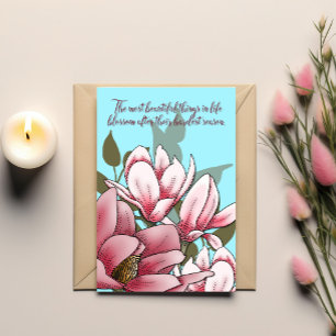 Carte d'encouragement : Force de la Fleur de Magno
