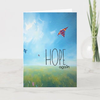 Carte d'encouragement "Hope Again" pliée 5x 7