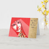 Carte d'encouragement Kabuki Guy (Fleur jaune)