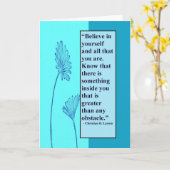 Carte d'encouragement / Motivation (Fleur jaune)