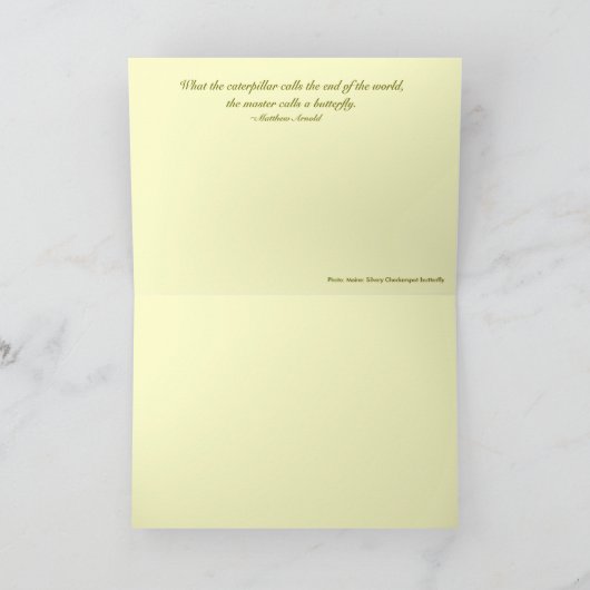 Carte d'encouragement/perte avec devis (Intérieur)