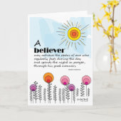 Carte d'encouragement pour les croyants (Fleur jaune)
