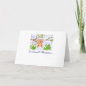 Carte d'encouragement pour singe de la jungle (Dos)