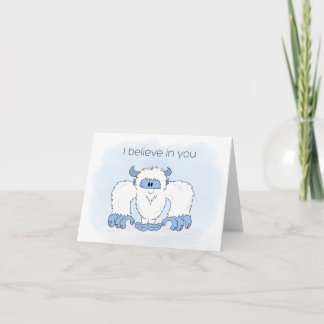 Carte d'encouragement Yeti