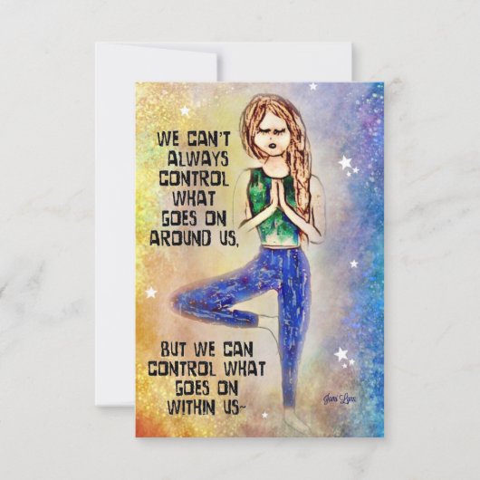 Carte d'encouragement Yoga personnalisée (Devant)