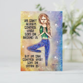 Carte d'encouragement Yoga personnalisée (Debout devant)