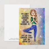 Carte d'encouragement Yoga personnalisée (Devant / Derrière)