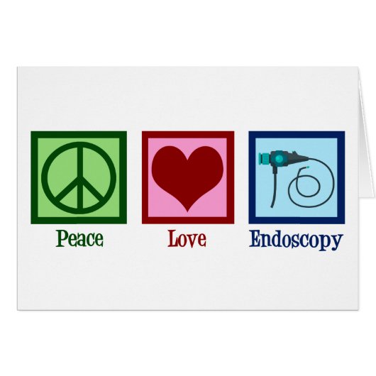 Carte d'endoscopie Peace Love (Devant horizontal)