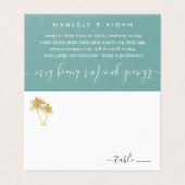 Carte d'endroit de palmier d'or avec le poème de (Extérieur déplié)