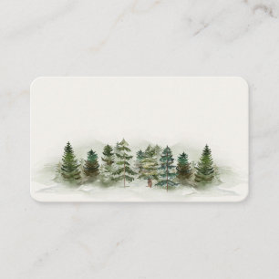 carte d'endroit forêt bois anniversaire ou baby sh