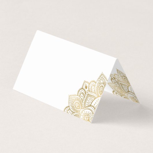 Carte d'endroit personnalisé or cachemire en dente (Dos)