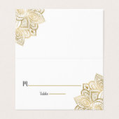 Carte d'endroit personnalisé or cachemire en dente (Extérieur déplié)