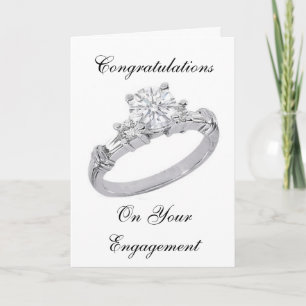 CARTE D'ENGAGEMENT D'ANNEAU DIAMOND