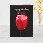 Carte Déni d'anniversaire de Red Tulip (Fleur jaune)