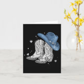 Carte Dénim &amp; Diamants Black Tee Western Cowg (Fleur jaune)