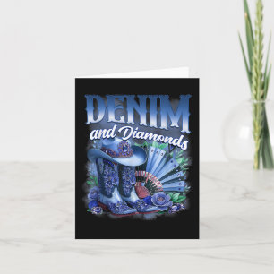 Carte Denim Et Diamants Pays Western Cowgirl Boots P