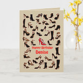 Carte Denise Shoes Happy Birthday Card (Fleur jaune)