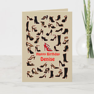 Carte Denise Shoes Happy Birthday Card