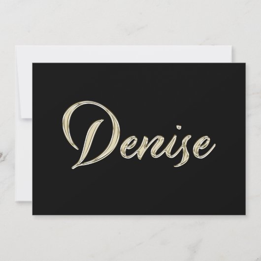 Carte Denise white gold Handwriting (Devant)