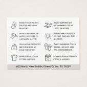 Carte d'enlèvement des cheveux de la carte de soin (Dos)