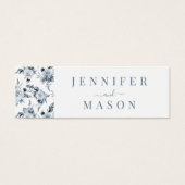 Carte d'enregistrement Boho Blue Grey Floral Maria (Devant)