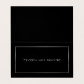 Carte d'enregistrement cadeau moderne Black & Gold (Extérieur déplié)
