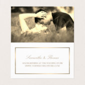 Carte d'enregistrement cadeau moderne White & Gold (Intérieur déplié)