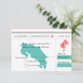 Carte d'enregistrement Costa Rica Corail et Menthe (Debout devant)