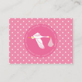 Carte d'enregistrement de Baby shower de stockage  (Dos)