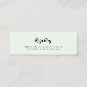 Carte d'enregistrement de Baby shower d'ours d'aqu